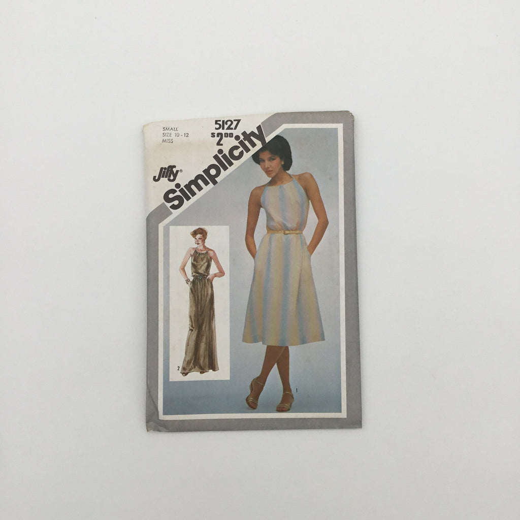 Simplicity 5127 (1981) Dress with Length Variations - Vintage Uncut Sewing Pattern
