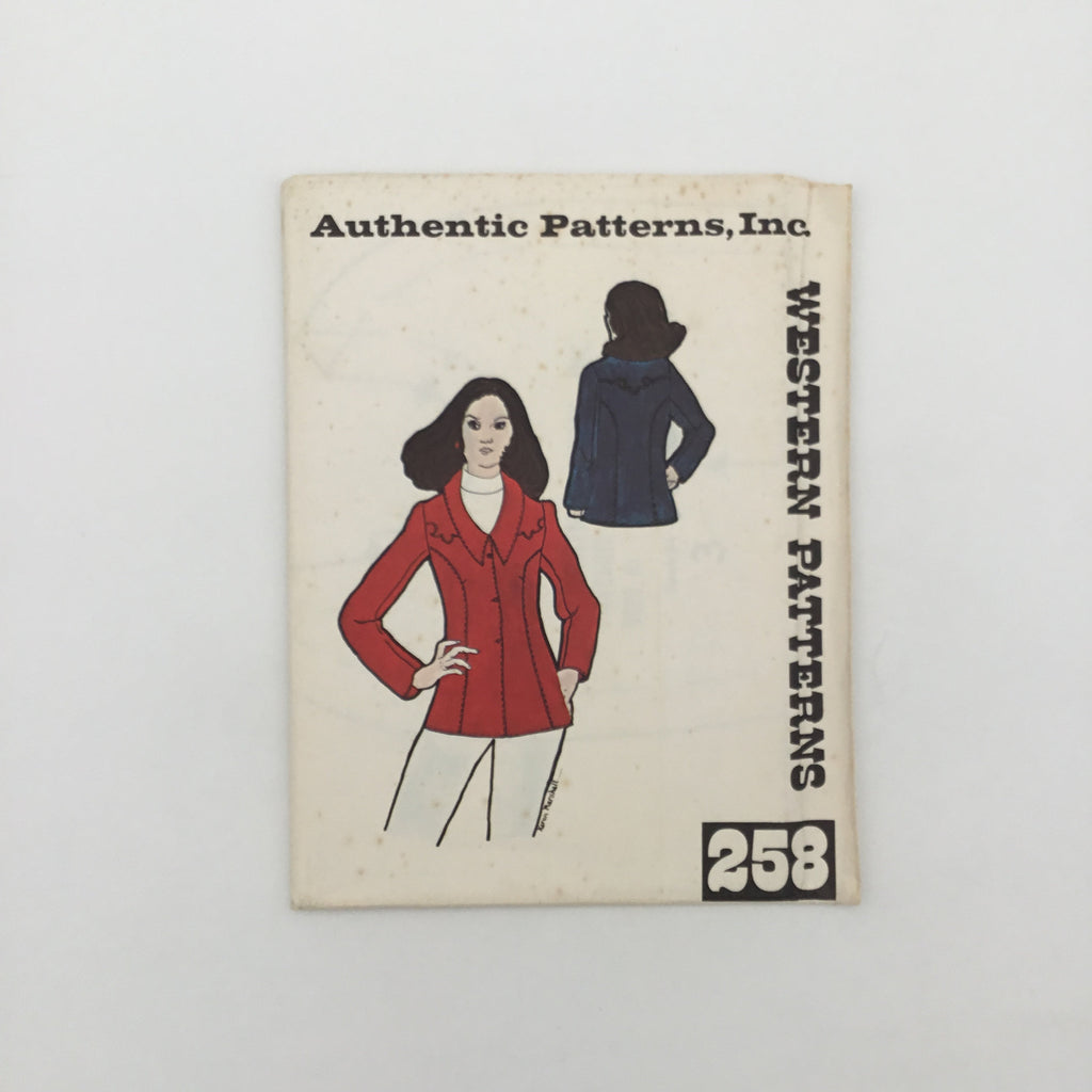 Authentic Patterns 258 Western Jacket - Vintage Uncut Sewing Pattern