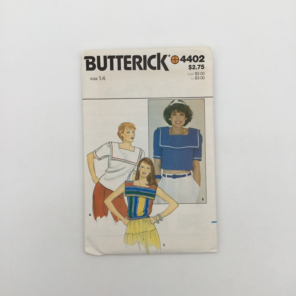 Butterick 4402 Top with Sleeve and Length Variations - Vintage Uncut Sewing Pattern