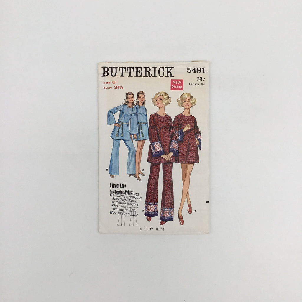 Butterick 5491 Dress, Tunic, and Pants - Vintage Uncut Sewing Pattern