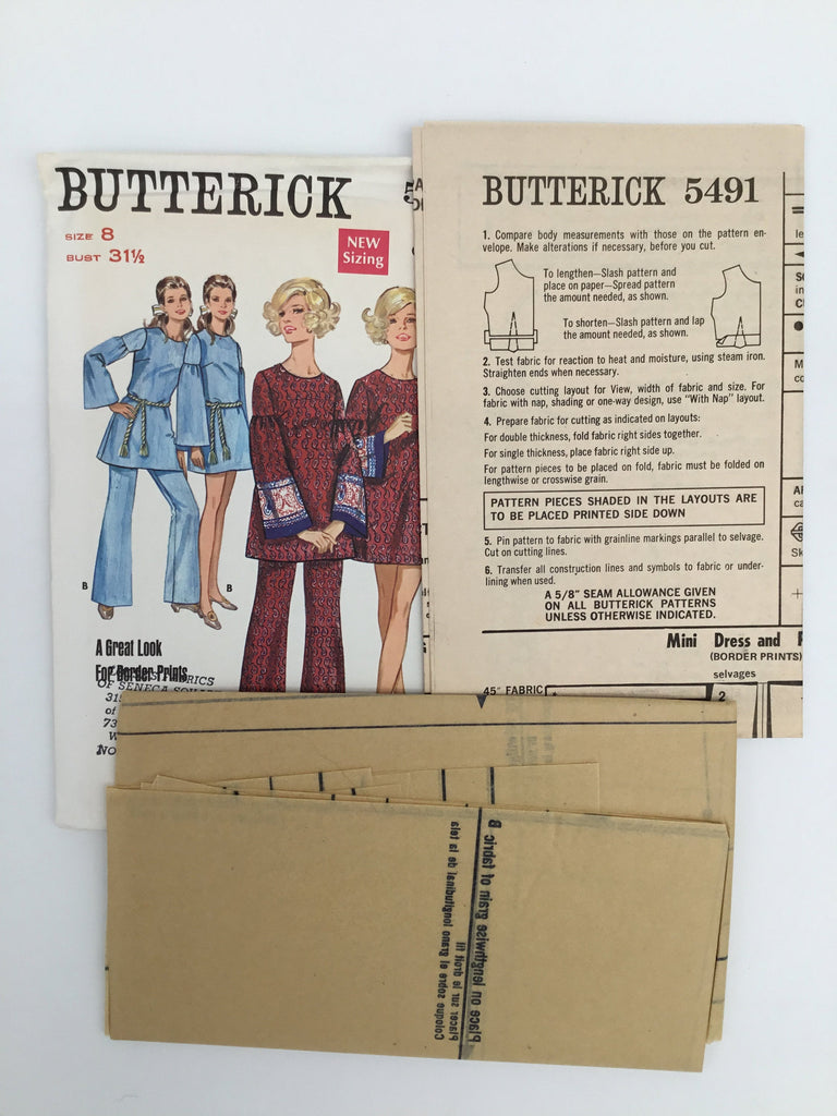Butterick 5491 Dress, Tunic, and Pants - Vintage Uncut Sewing Pattern