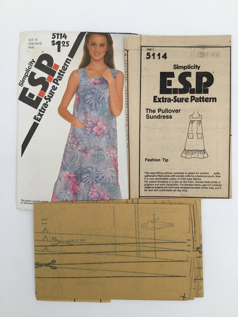 Simplicity 5114 (1981) Dress - Vintage Uncut Sewing Pattern