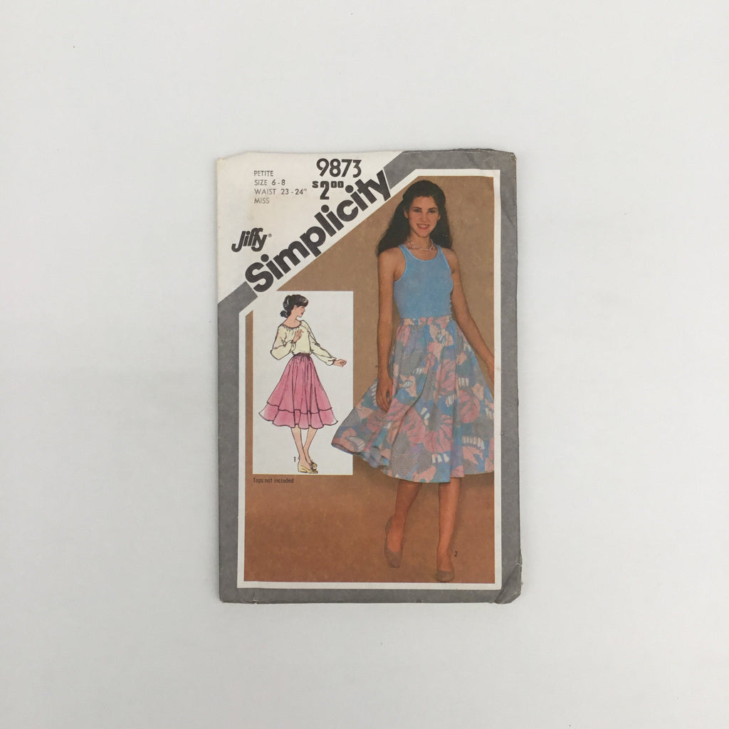 Simplicity 9873 (1980) Skirt with Style Variations - Vintage Uncut Sewing Pattern