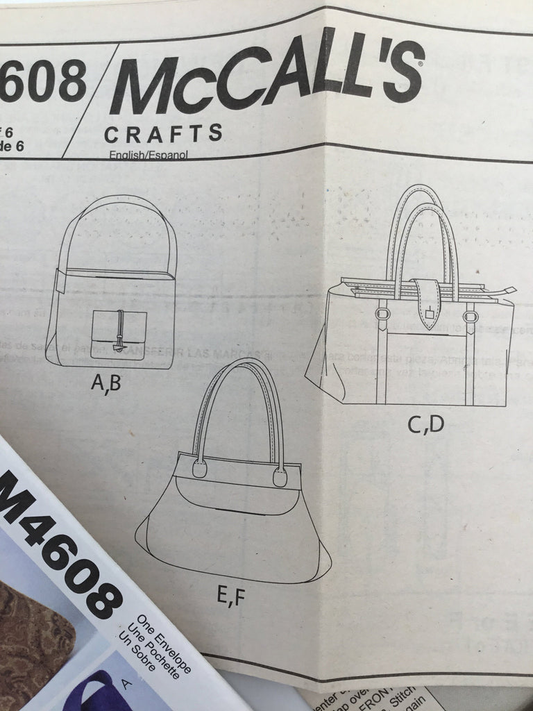 McCall's 4608 (2004) Handbags with Style Variations - Uncut Sewing Pattern