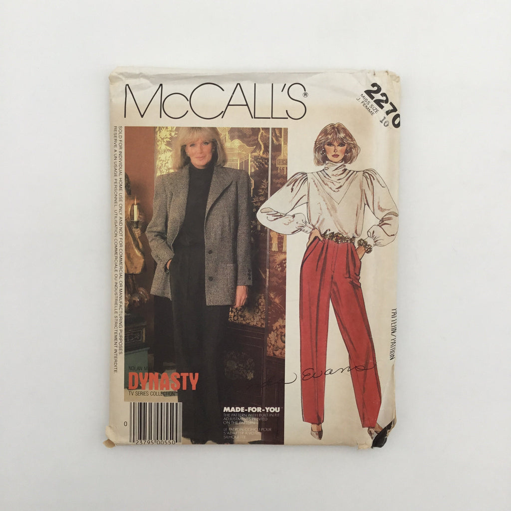 McCall's 2270 (1985) Jacket, Blouse, and Pants - Vintage Uncut Sewing Pattern
