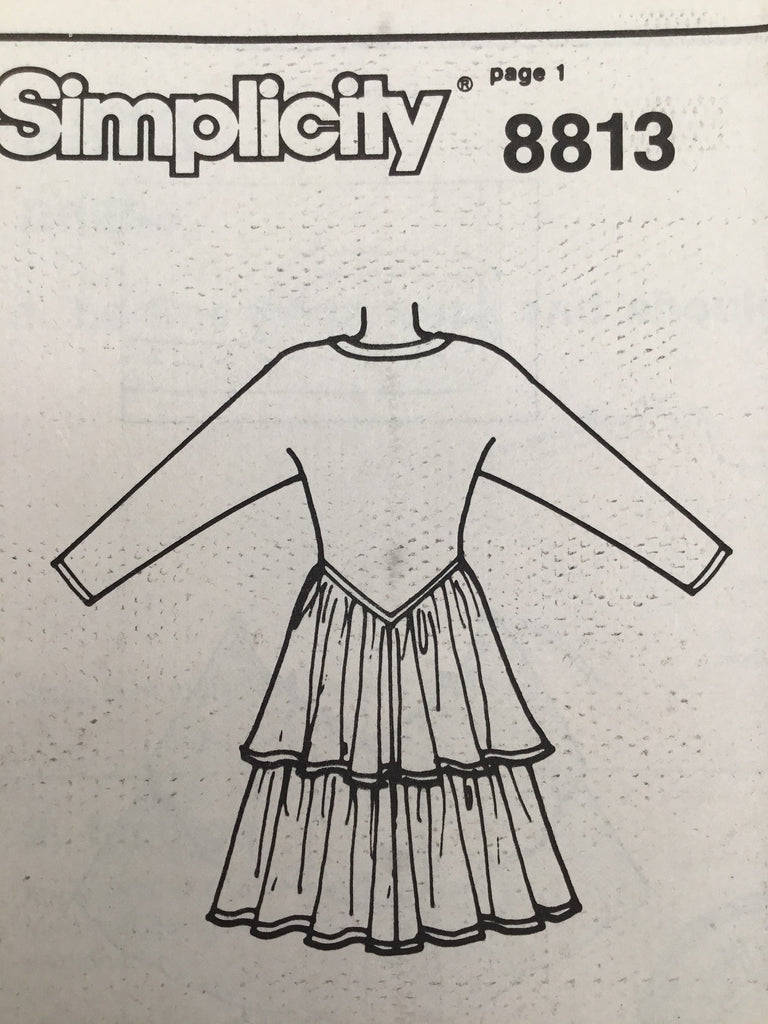 Simplicity 8813 (1988) Dress - Vintage Uncut Sewing Pattern