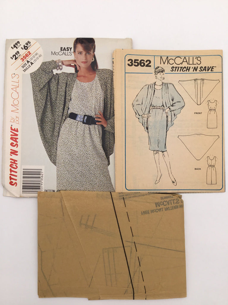 McCall's 3562 (1988) Jacket and Dress - Vintage Uncut Sewing Pattern