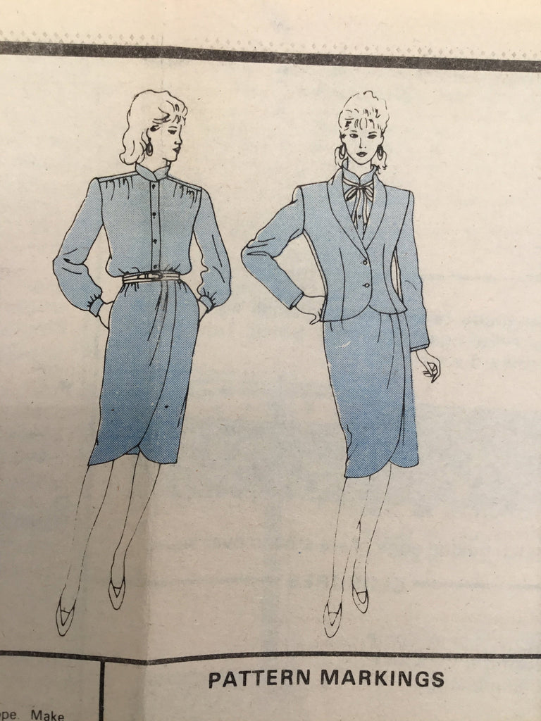 Vogue 8523 Jacket, Skirt, and Blouse - Vintage Uncut Sewing Pattern