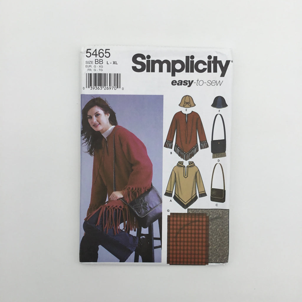 Simplicity 5465 (2003) Top, Bag, Hat in Three Sizes, and Blanket - Multiple Sizes Available - Uncut Sewing Pattern