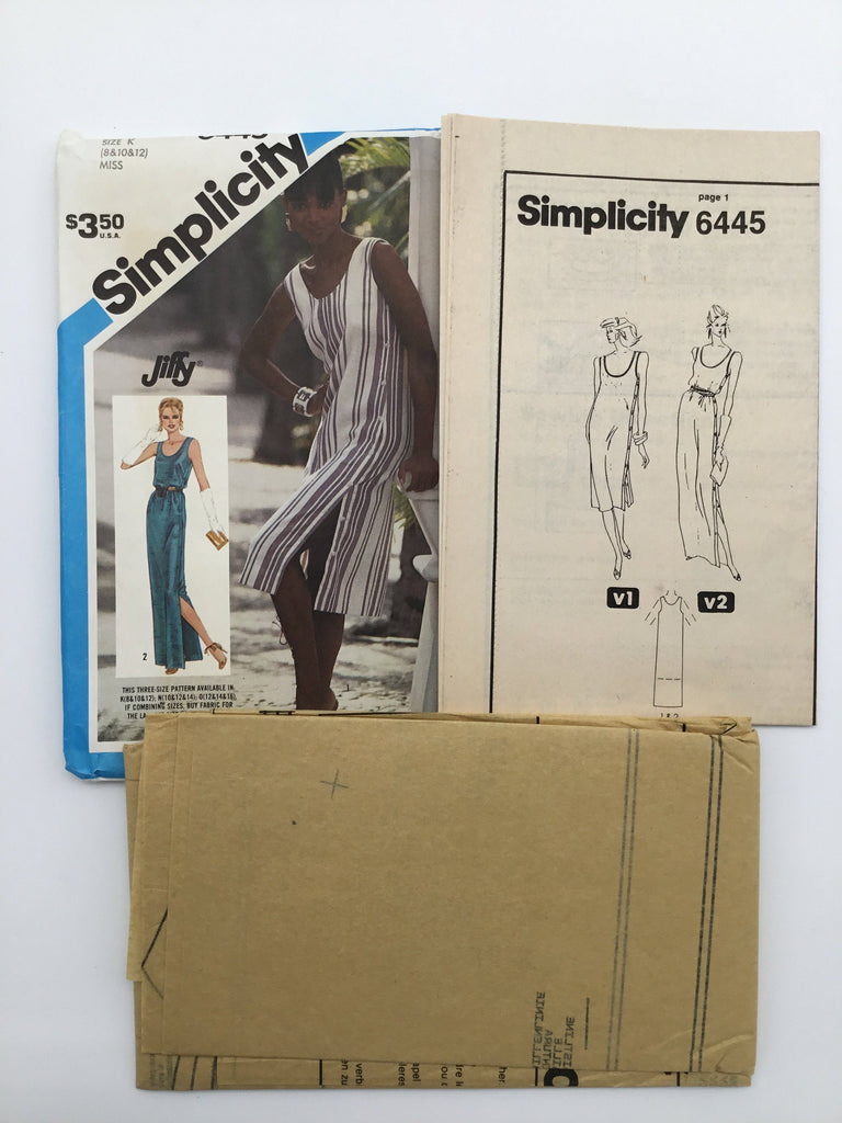 Simplicity 6445 (1984) Dress with Length Variations - Vintage Uncut Sewing Pattern