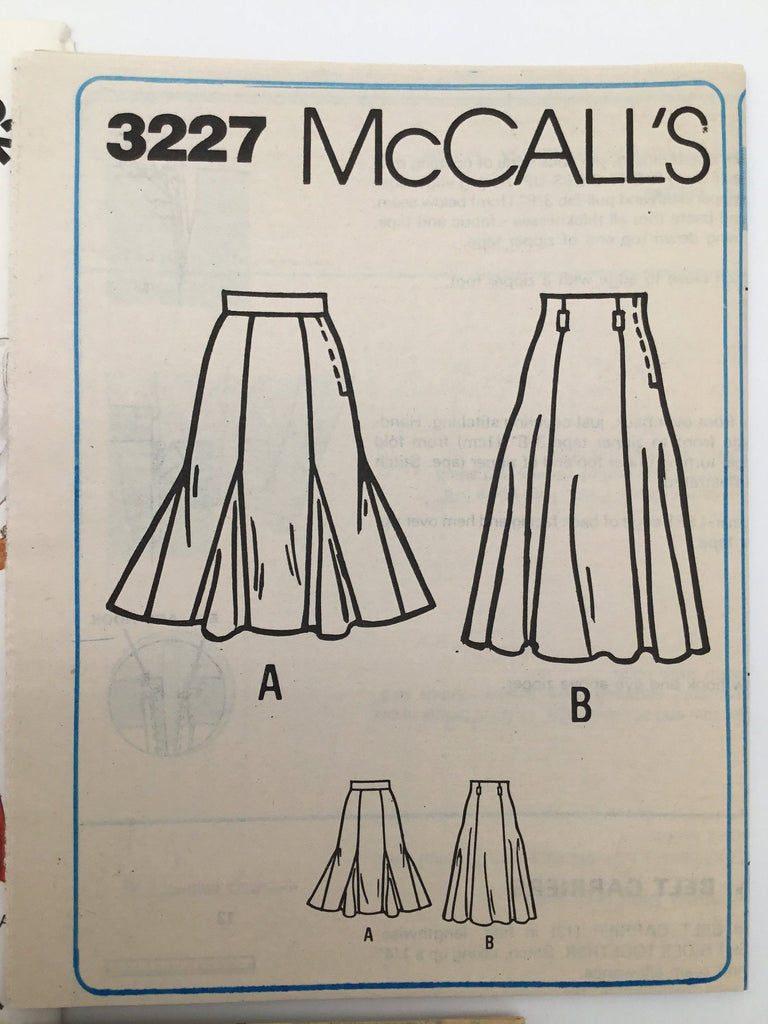 McCall's 3227 (1987) Skirts with Style Variations - Vintage Uncut Sewing Pattern