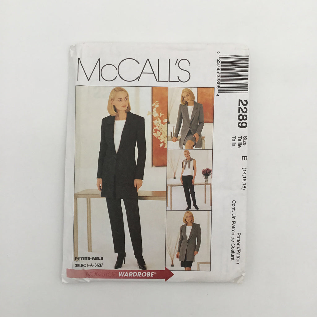 McCall's 2289 (1999) Jacket, Top, Pants, and Skirt - Vintage Uncut Sewing Pattern
