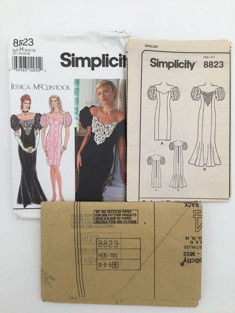 Simplicity 8823 (1994) Dress with Length Variations - Vintage Uncut Sewing Pattern