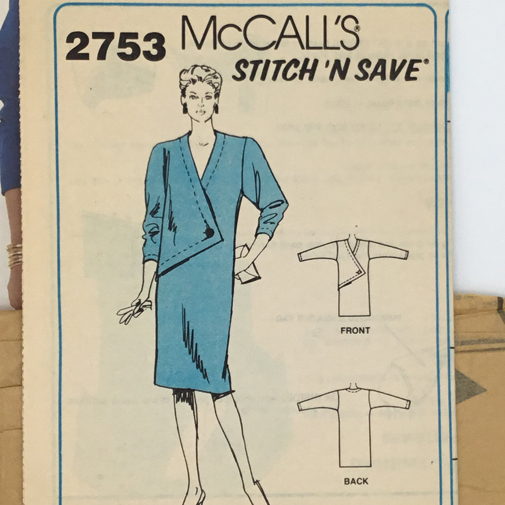 McCall's 2753 (1986) Dress - Vintage Uncut Sewing Pattern