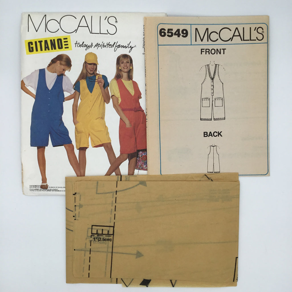 McCall's 6549 (1993) Romper - Vintage Uncut Sewing Pattern