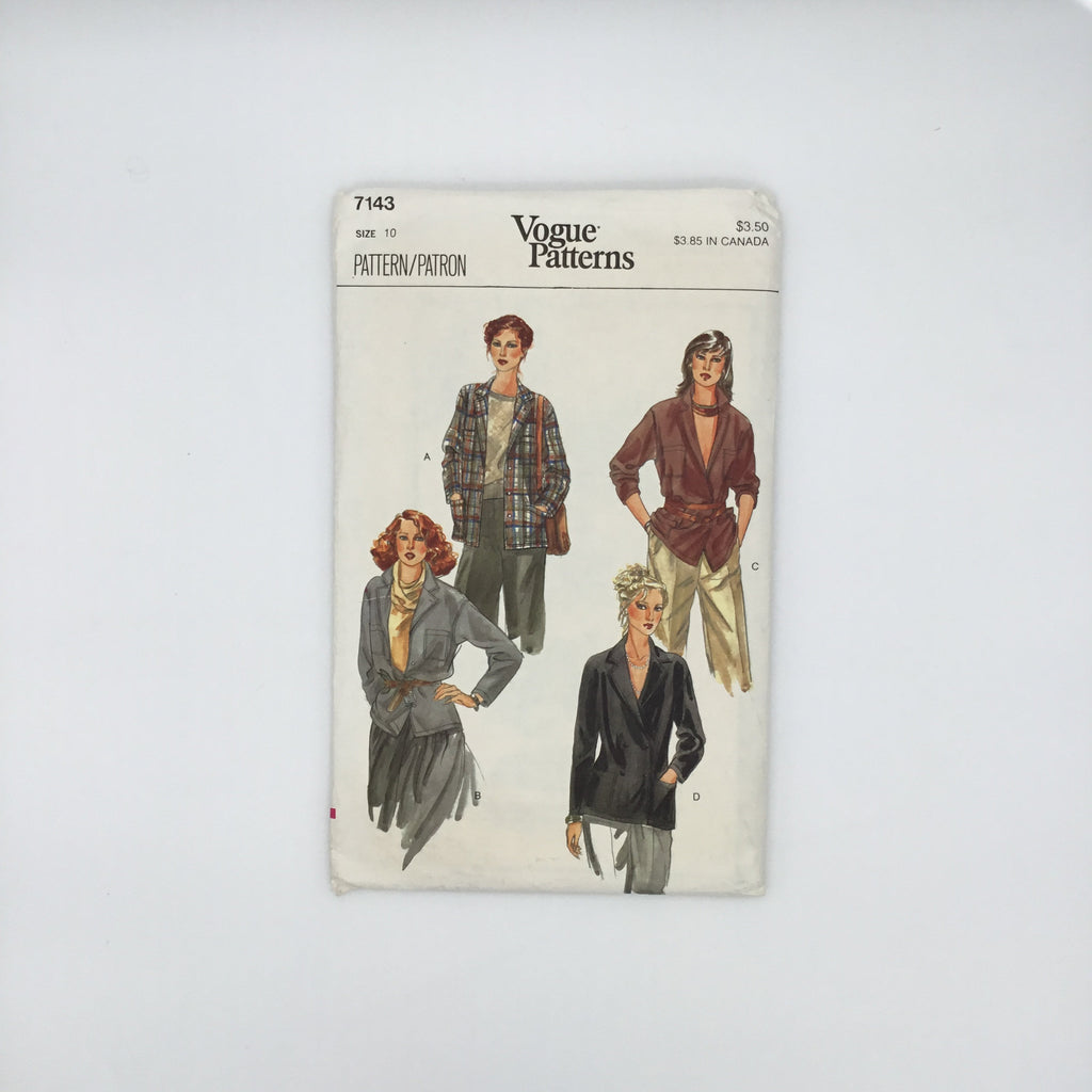 Vogue 7143 Jacket - Vintage Uncut Sewing Pattern