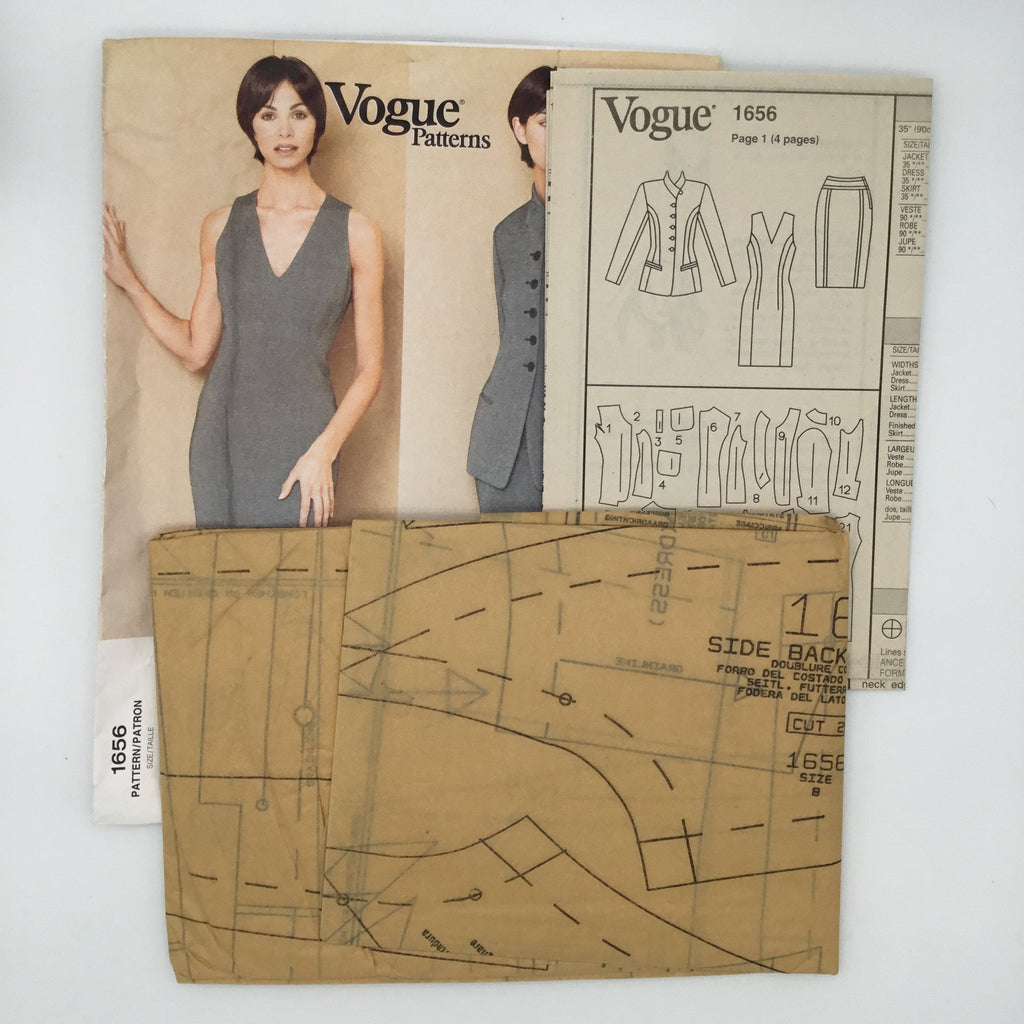 Vogue 1656 (1995) Jacket, Dress, and Skirt - Vintage Uncut Sewing Pattern