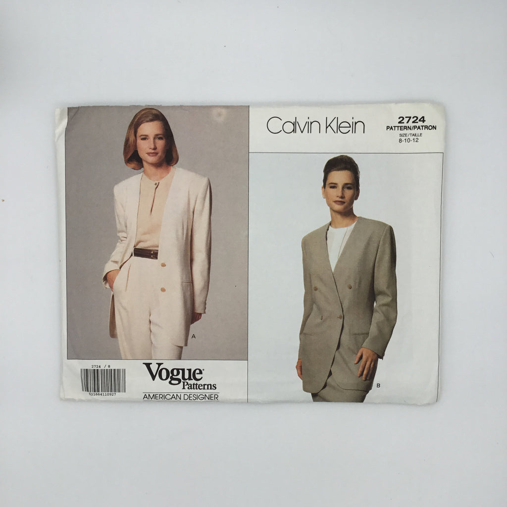 Vogue 2724 (1991) Jacket - Vintage Uncut Sewing Pattern
