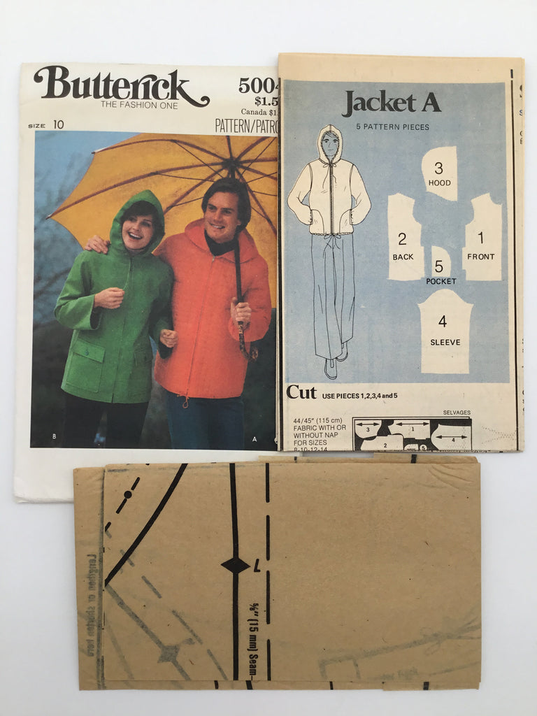 Butterick 5004 Hooded Jacket - Vintage Uncut Sewing Pattern