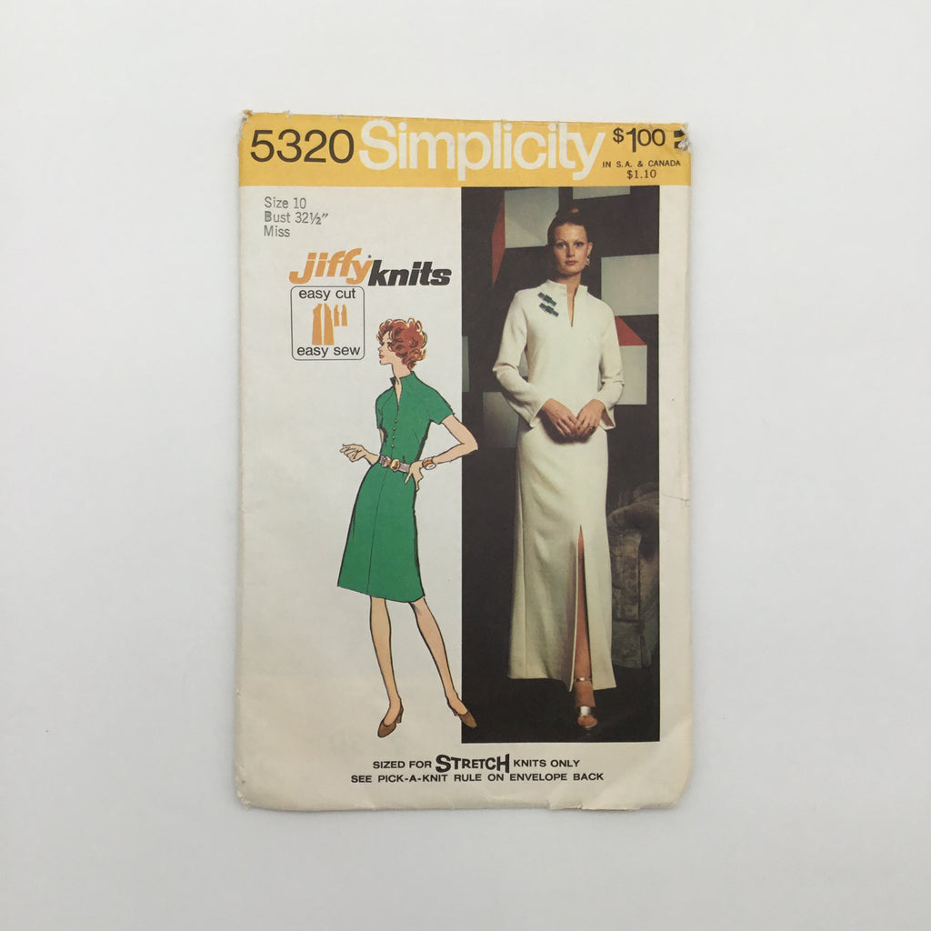 Simplicity 5320 (1972) Dress with Sleeve and Length Variations - Vintage Uncut Sewing Pattern