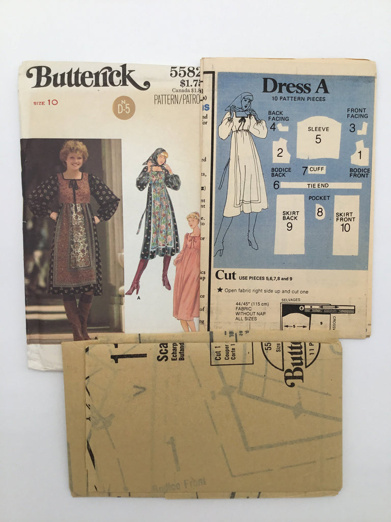 Butterick 5582 Dress and Scarf - Vintage Uncut Sewing Pattern
