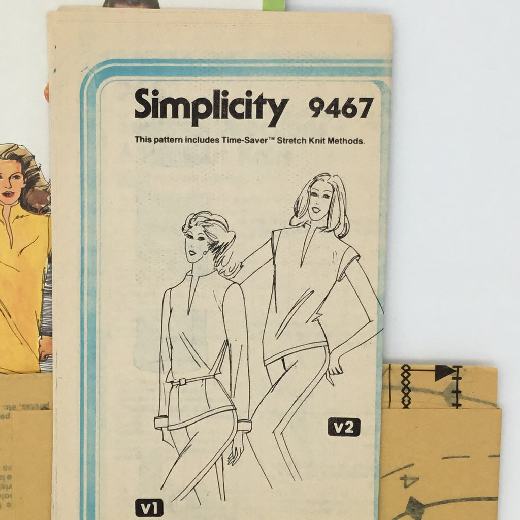 Simplicity 9467 (1980) Top with Sleeve Variations - Vintage Uncut Sewing Pattern