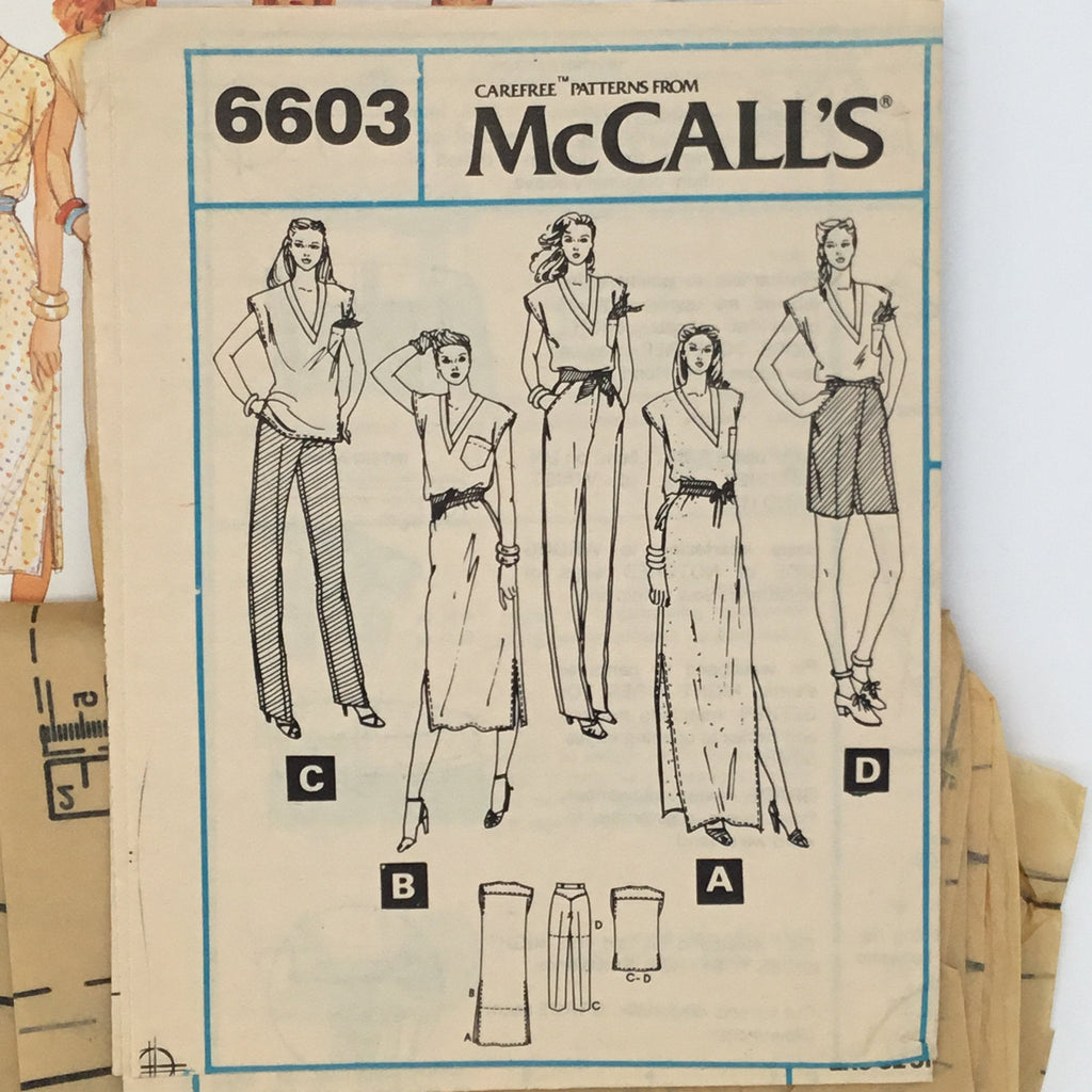 McCall's 6603 (1979) Dress, Top, Pants, and Shorts - Vintage Uncut Sewing Pattern