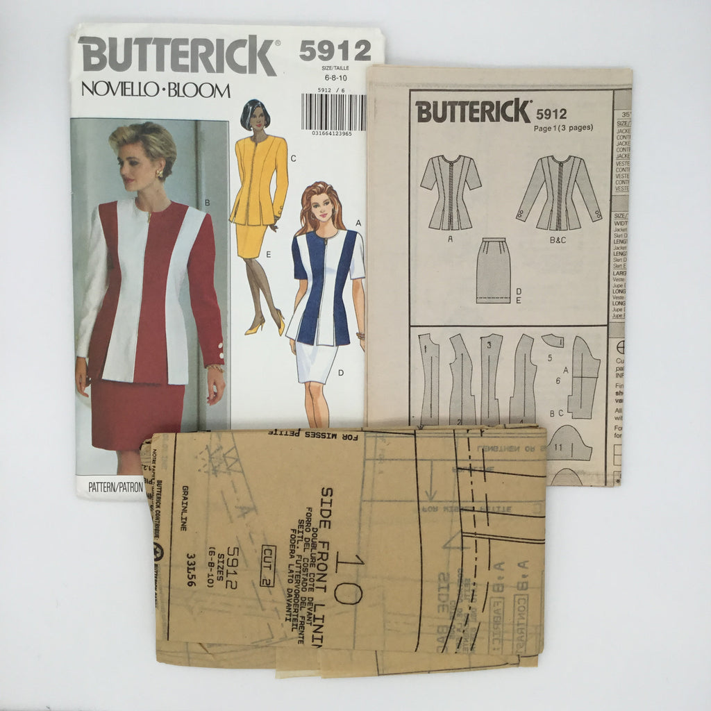 Butterick 5912 (1992) Jacket and Skirt - Vintage Uncut Sewing Pattern