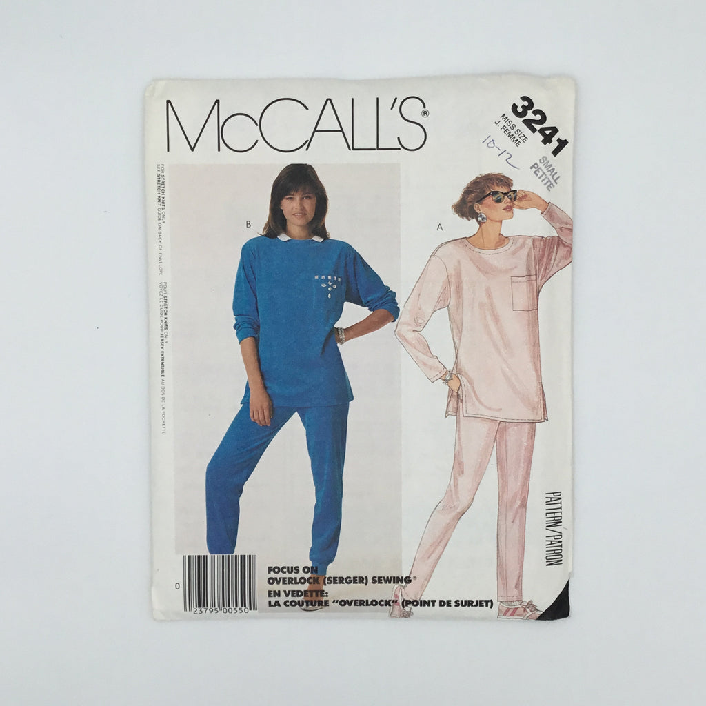 McCall's 3241 (1987) Top and Pants - Vintage Uncut Sewing Pattern