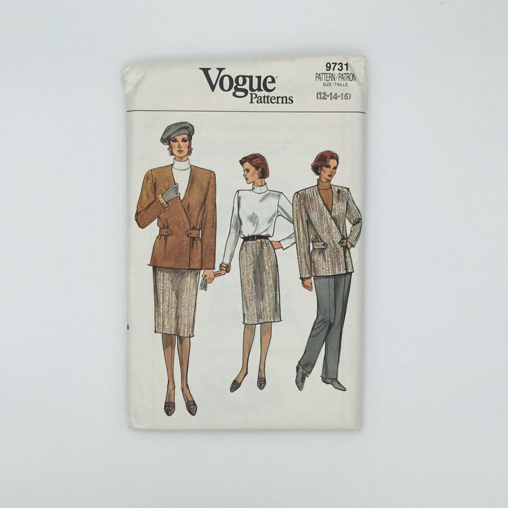 Vogue 9731 (1986) Jacket, Skirt, Pants, and Top - Vintage Uncut Sewing Pattern