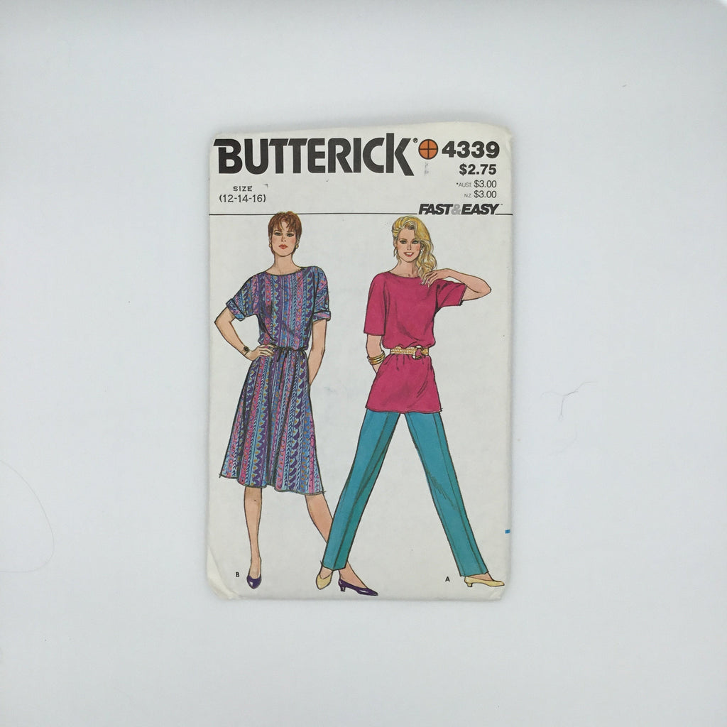 Butterick 4339 Dress, Tunic, and Pants - Vintage Uncut Sewing Pattern