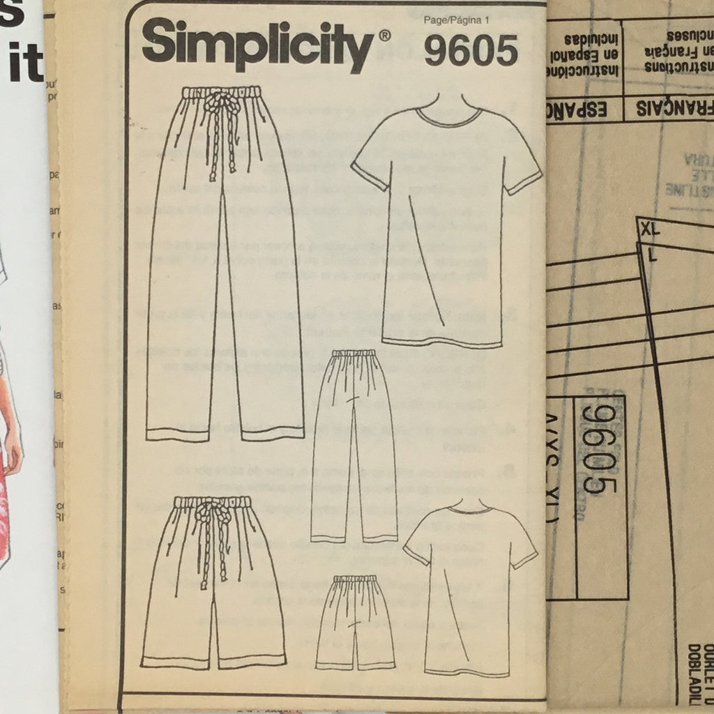 Simplicity 9605 (1995) Top, Pants, and Shorts - Vintage Uncut Sewing Pattern