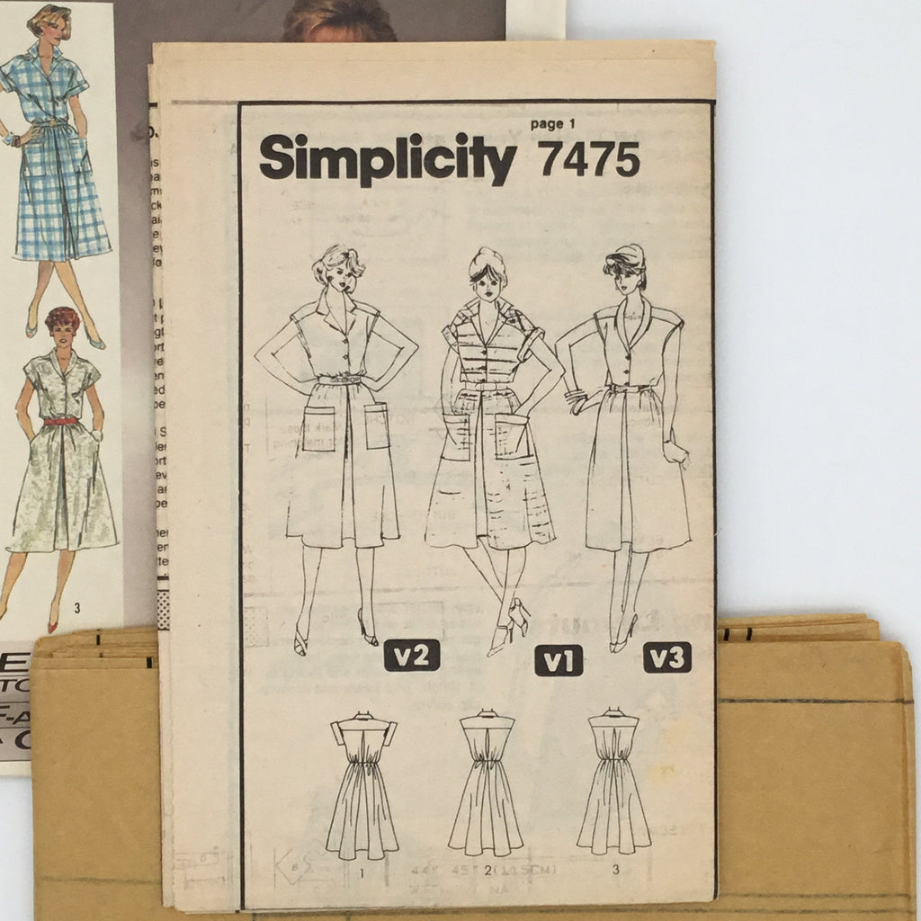 Simplicity 7475 (1986) Dress - Vintage Uncut Sewing Pattern