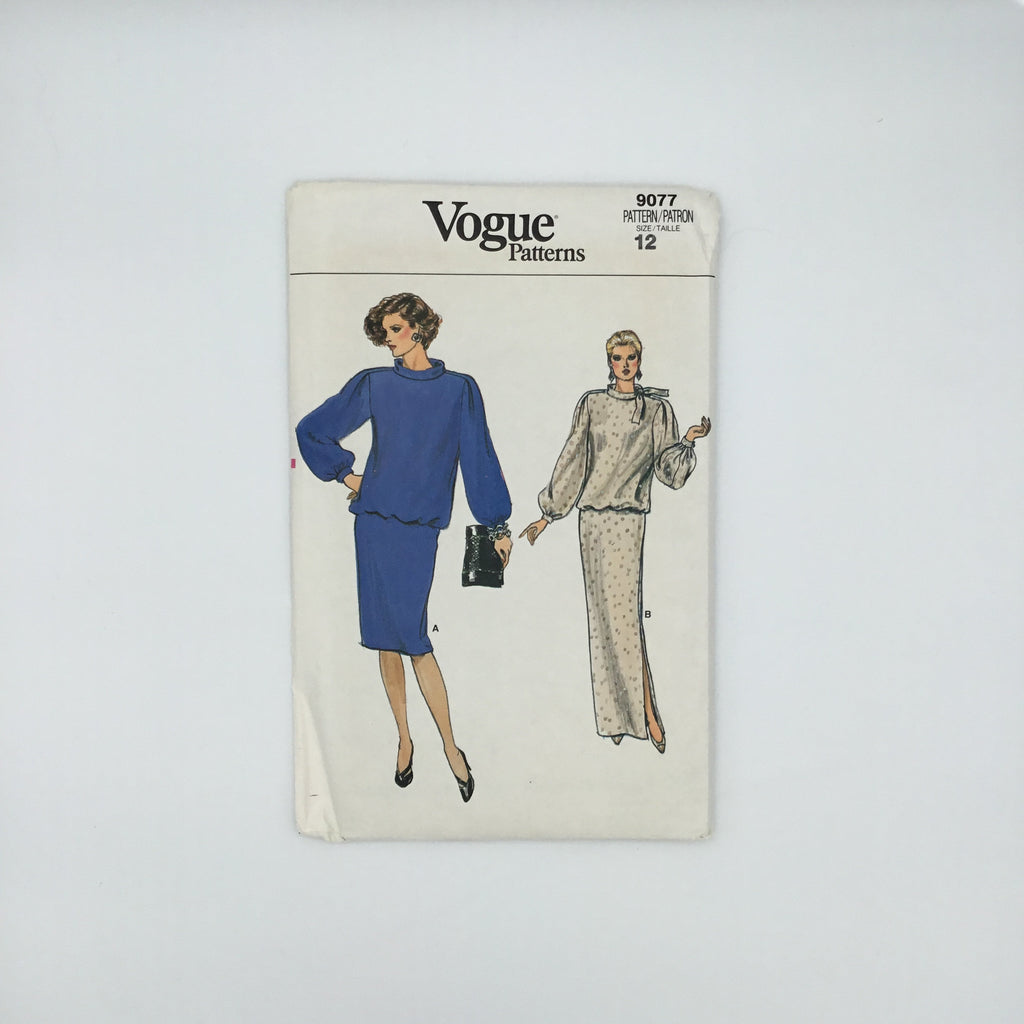 Vogue 9077 Dress with Length Variations - Vintage Uncut Sewing Pattern