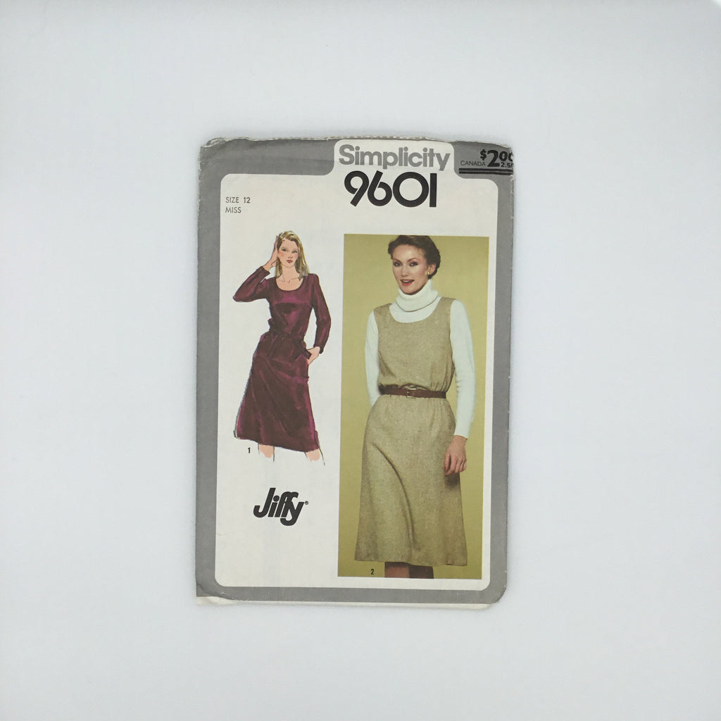Simplicity 9601 (1980) Dress or Jumper - Vintage Uncut Sewing Pattern