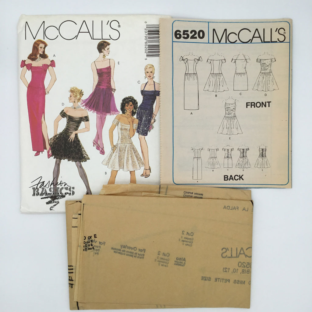 McCall's 6520 (1993) Dress with Length and Style Variations - Vintage Uncut Sewing Pattern