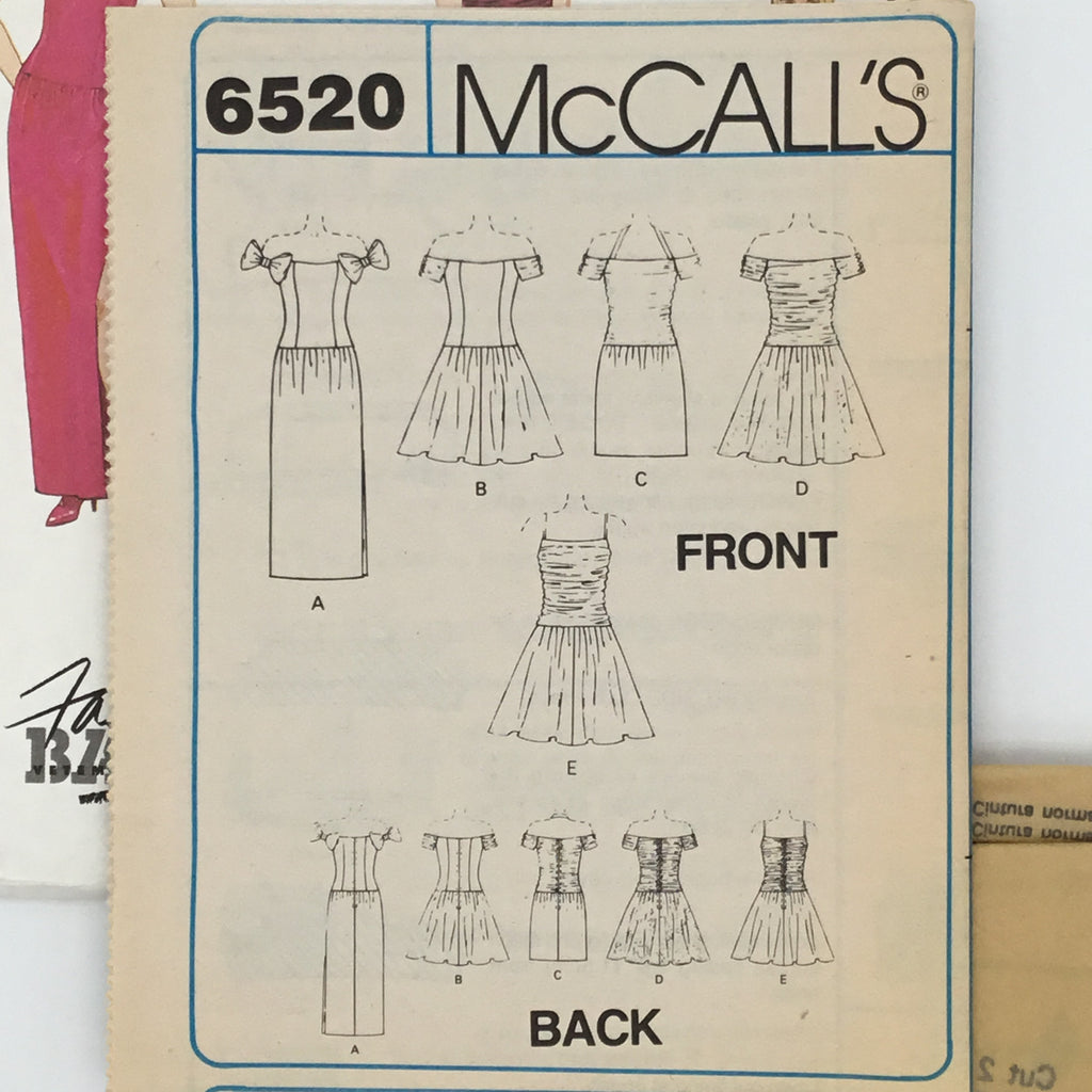 McCall's 6520 (1993) Dress with Length and Style Variations - Vintage Uncut Sewing Pattern