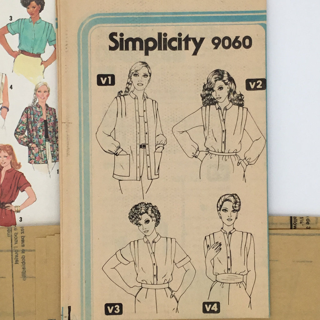 Simplicity 9060 (1979) Blouse with Sleeve Variations - Vintage Uncut Sewing Pattern