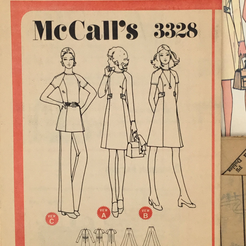 McCall's 3328 (1972) Dress, Tunic, and Pants - Vintage Uncut Sewing Pattern