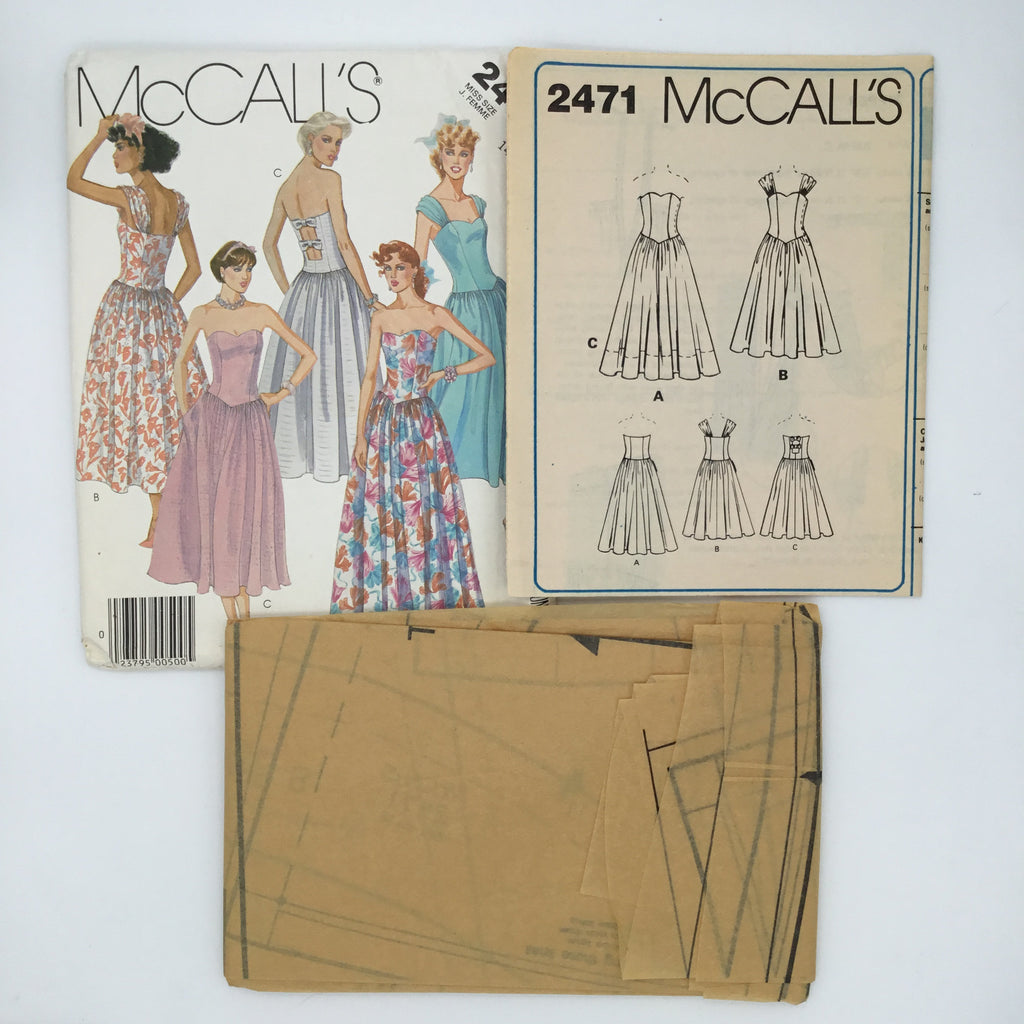McCall's 2471 (1986) Dress with Style and Length Variations - Vintage Uncut Sewing Pattern
