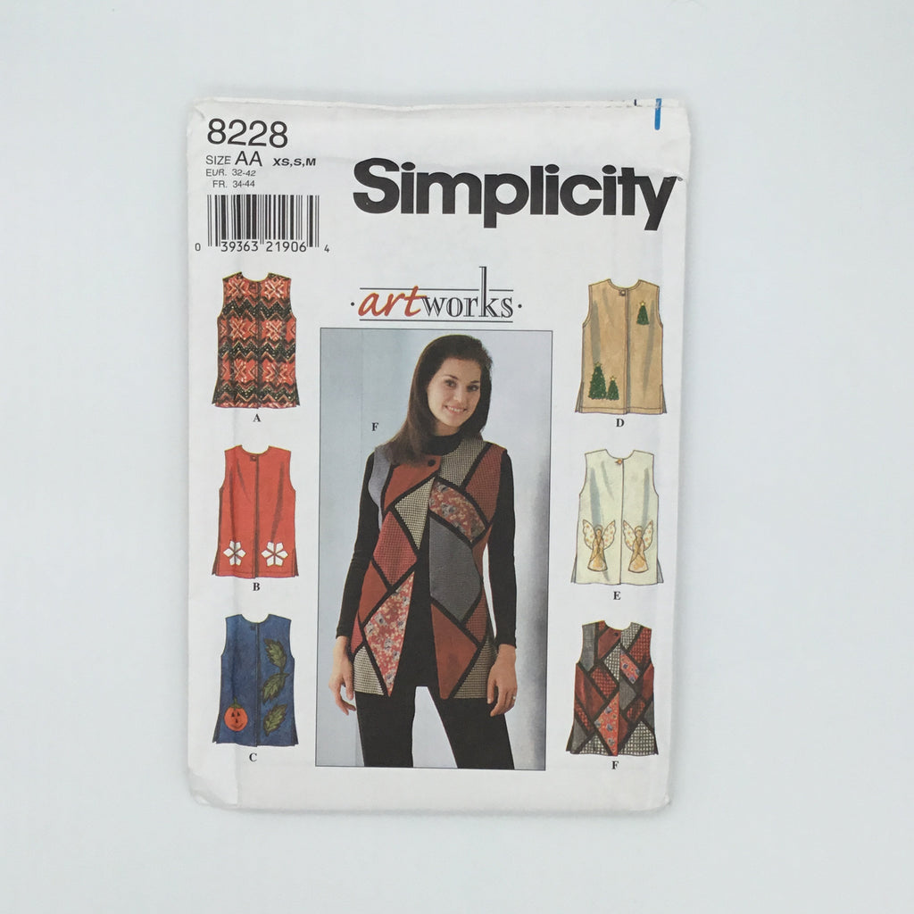 Simplicity 8228 (1998) Vest - Vintage Uncut Sewing Pattern