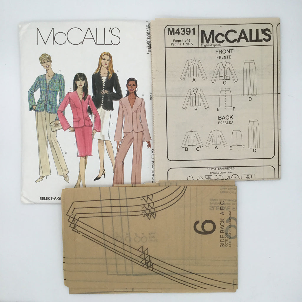 McCall's 4391 (2004) Jacket, Pants, and Skirt - Uncut Sewing Pattern