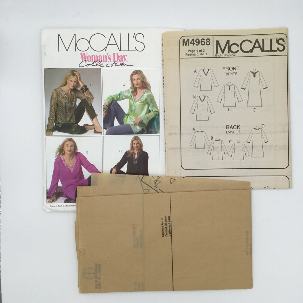 McCall's 4968 (2005) Tunic with Neckline and Length Variations - Uncut Sewing Pattern