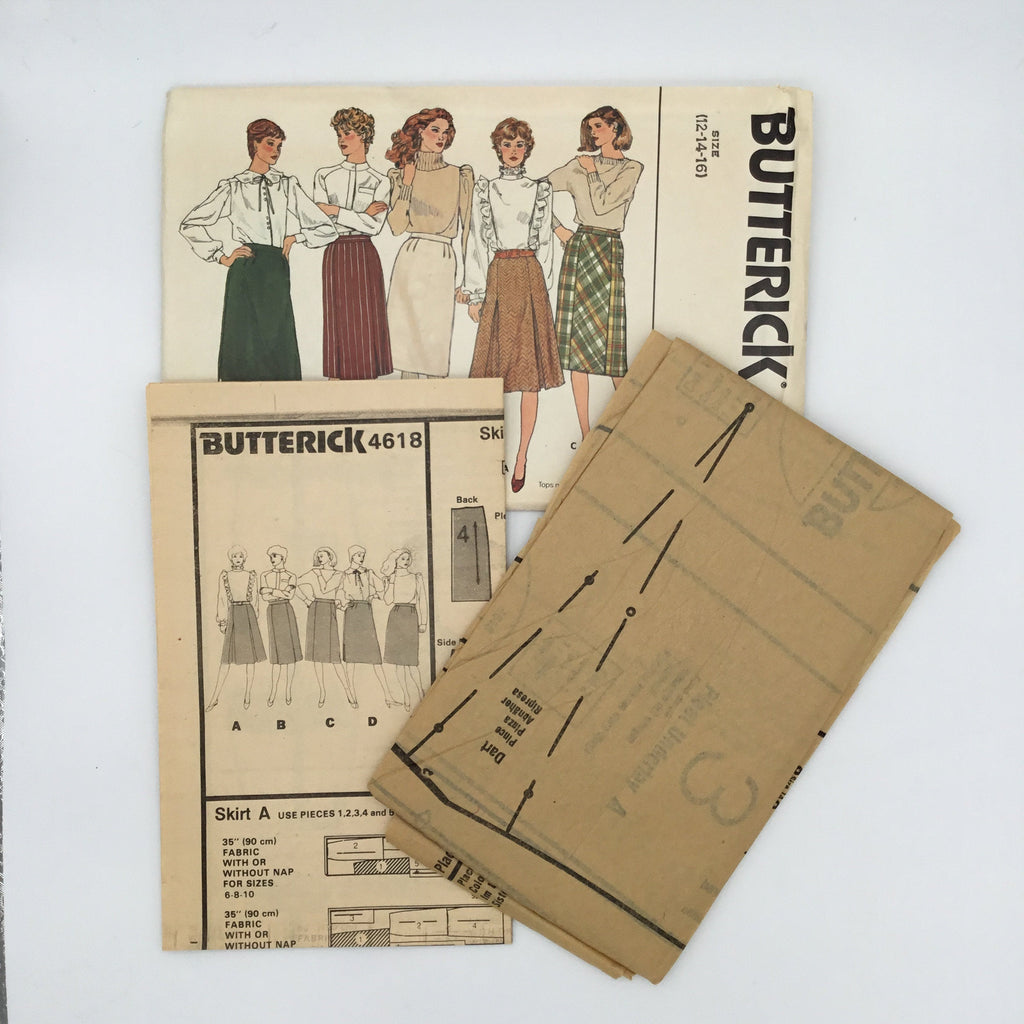 Butterick 4618 Skirt with Style Variations - Vintage Uncut Sewing Pattern