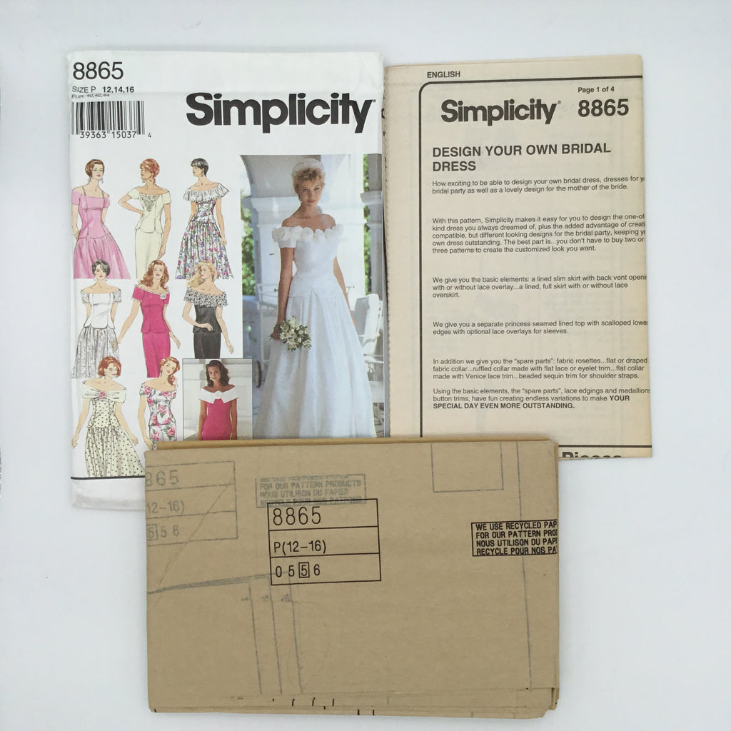 Simplicity 8865 (1994) Special Occasion Tops and Skirts with Style Variations - Vintage Uncut Sewing Pattern