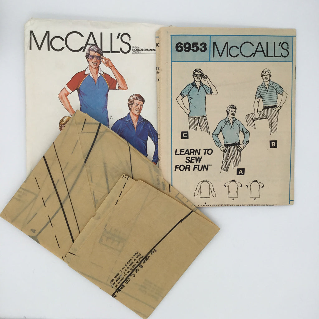 McCall's 6953 (1980) Shirt with Sleeve Variations - Vintage Uncut Sewing Pattern