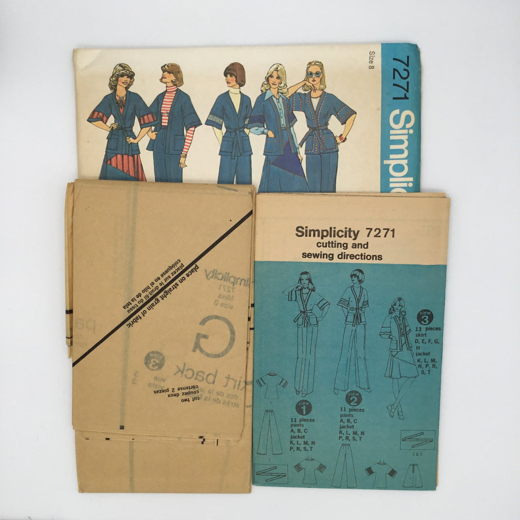 Simplicity 7271 (1975) Jacket, Skirt, and Pants - Vintage Uncut Sewing Pattern