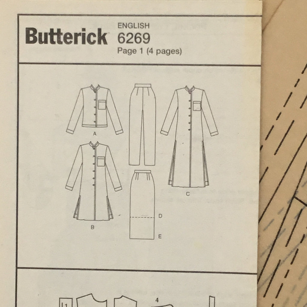 Butterick 6269 (1999) Jacket, Duster, Skirt, and Pants - Vintage Uncut Sewing Pattern