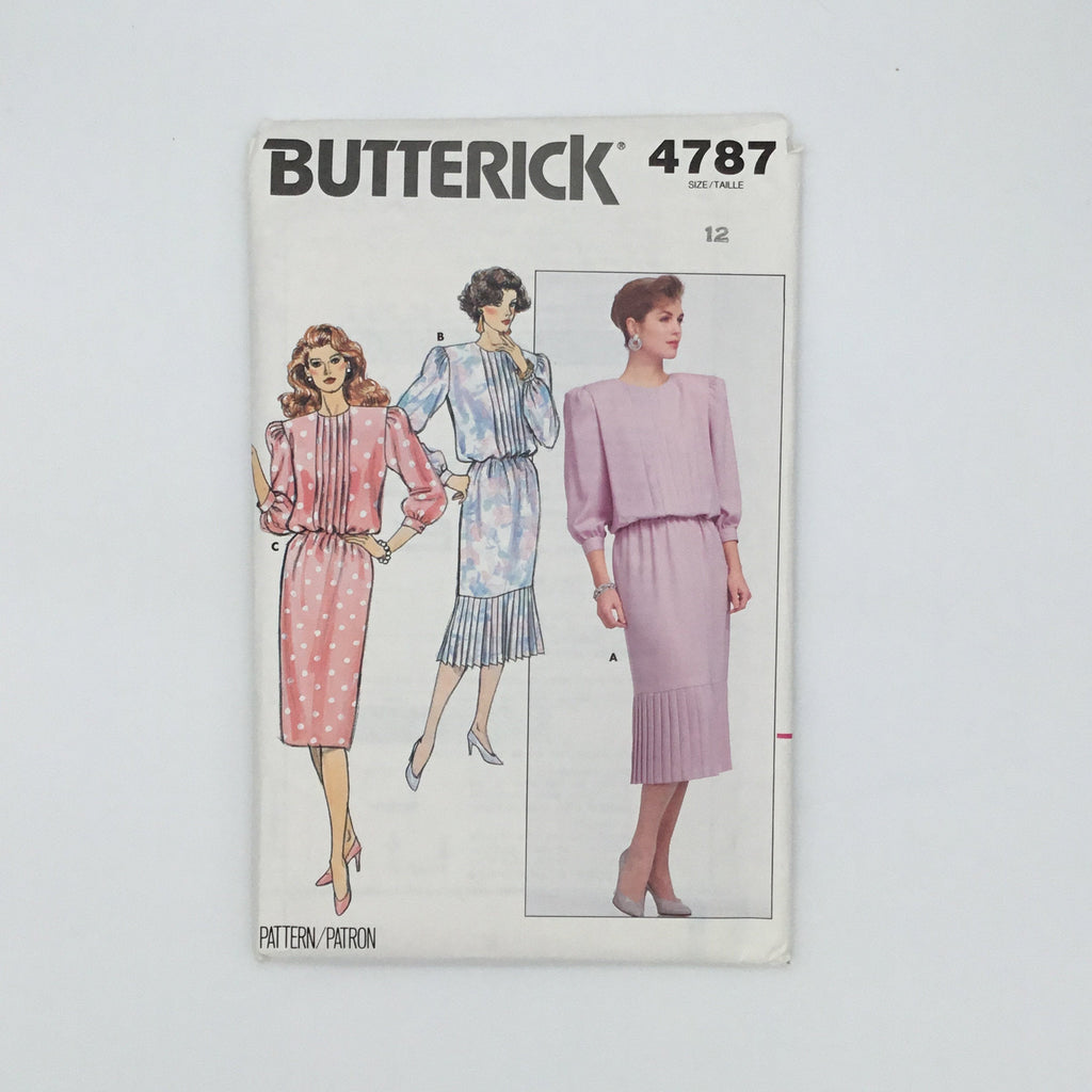 Butterick 4787 (1987) Dress with Style Variations - Vintage Uncut Sewing Pattern