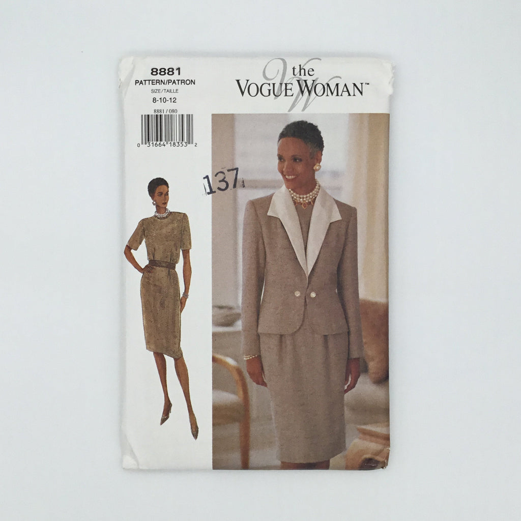Vogue 8881 (1994) Jacket and Dress - Vintage Uncut Sewing Pattern